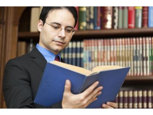 Man reading book