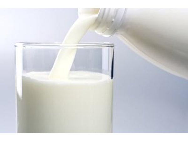 A glass of whole milk.