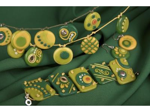 Polymeric hand worked jewelry
