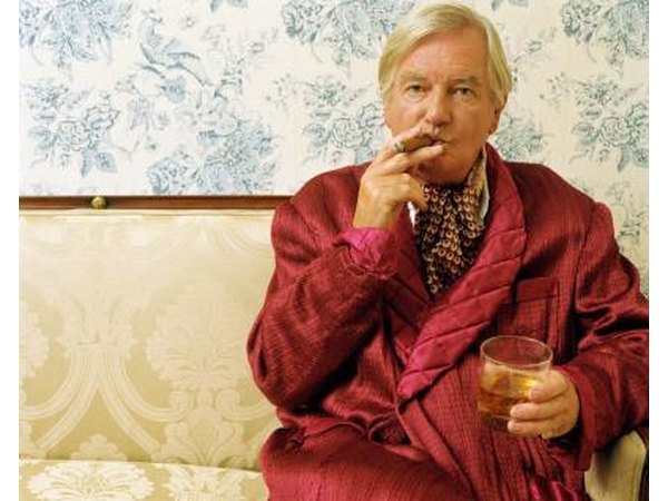 Man smoking inside
