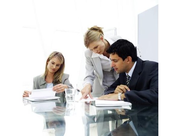 Business people negotiating.