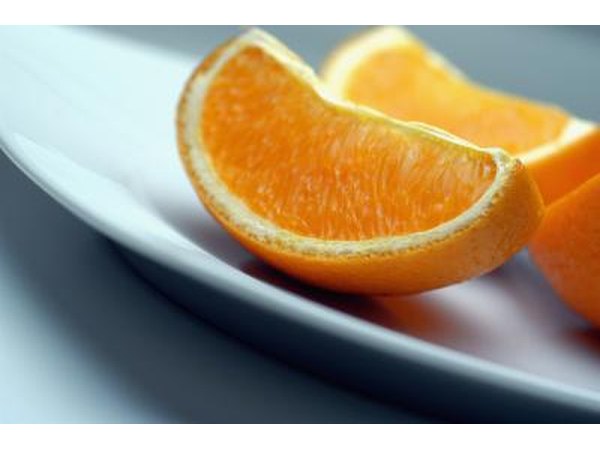 Oranges are high in Vitamin C.