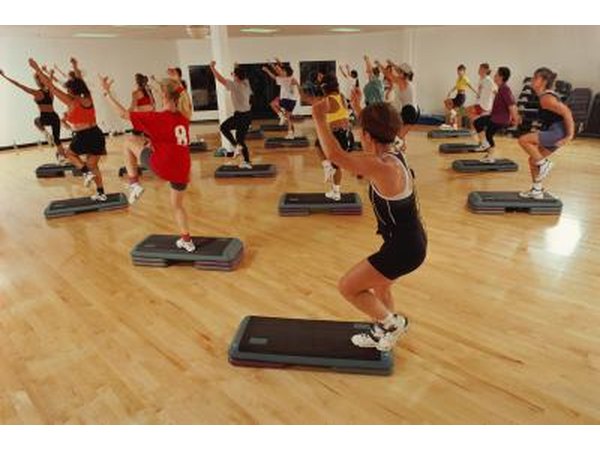 Women in step class