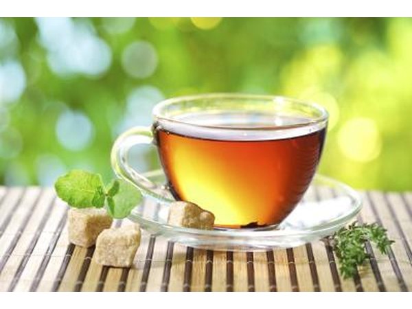 A cup of peppermint tea.