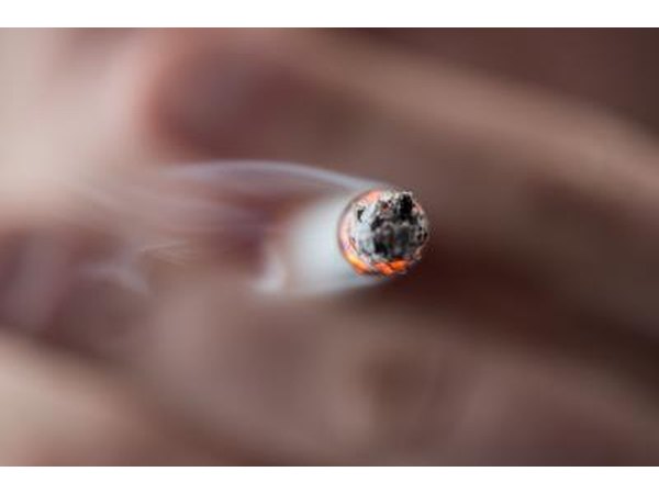 Cigarette in action