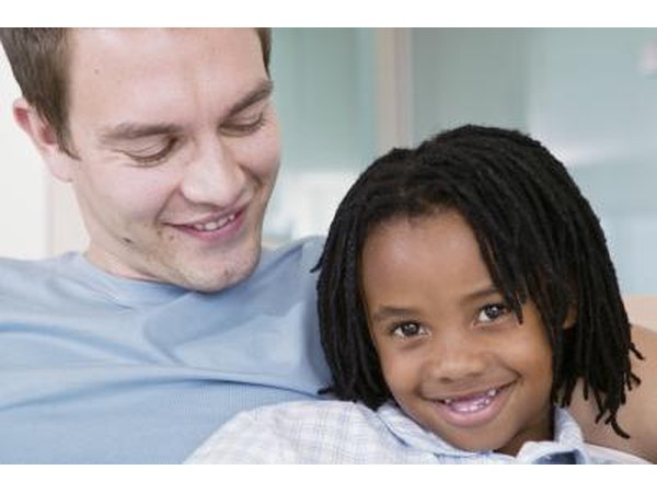 Adopted child and father.