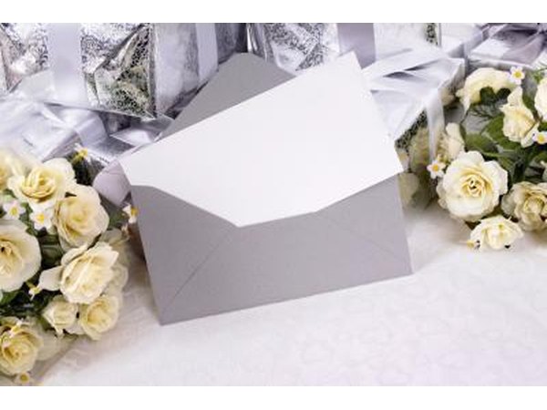 Bridal invitation with flowers.