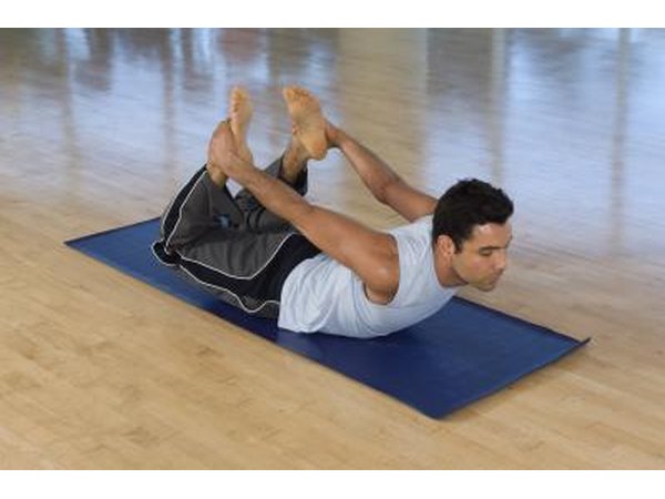 Man practicing yoga