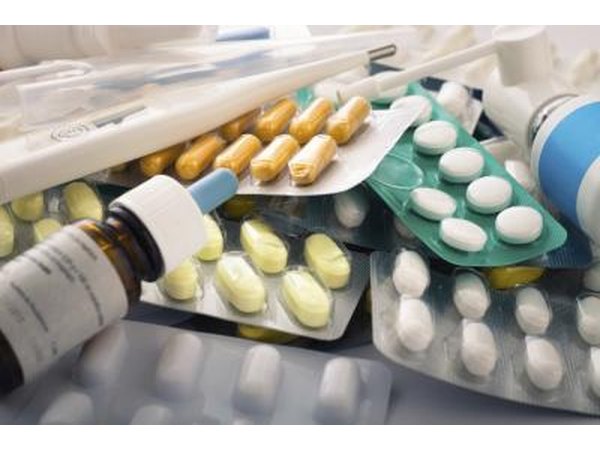 Close up of antibiotics.
