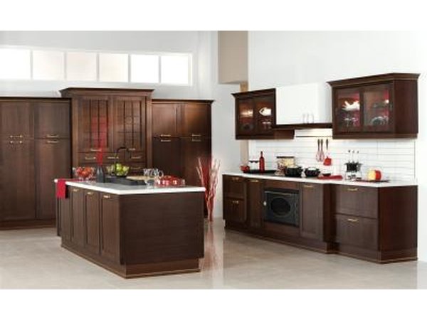 Credenza in middle of kitchen