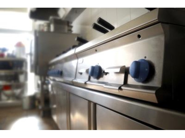 A close-up of an oven