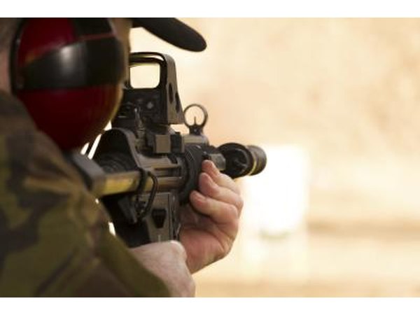 Marksmen at shooting range