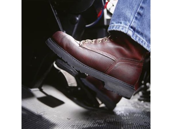 Foot on pedal
