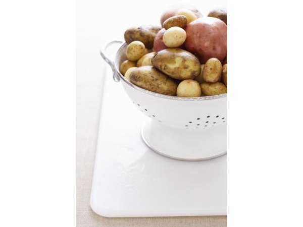 Potatoes in colander