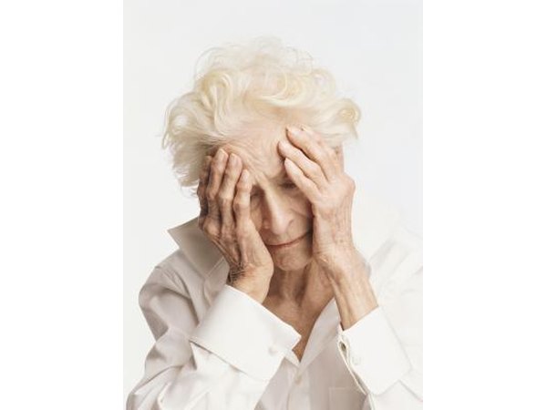 Sick elderly woman