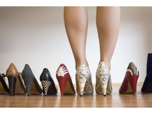 Wearing high-heeled shoes hold the calf muscles in a shortened position for hours which tightens the muscles