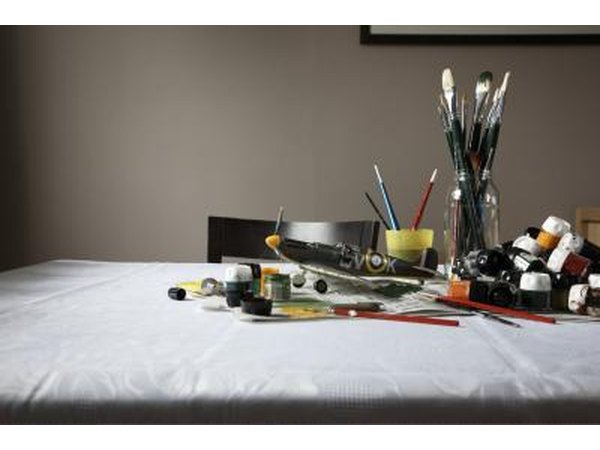 Depending on how thin you like your paint, a flexible brush may work better.