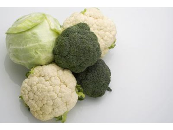 Brocoli, cabbage, cauliflower