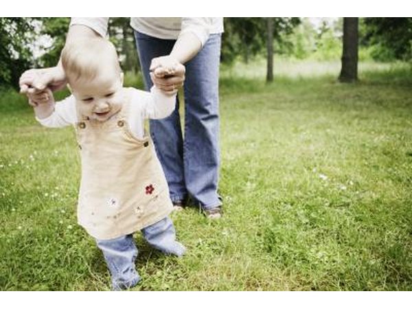 Most 17-month-old toddlers walk with ease and even climb.