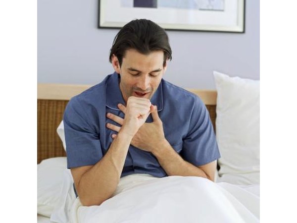 Sick man coughing