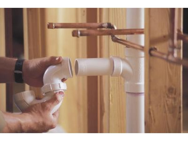 Plumbing in a new wall.