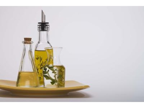 A variety of olive oils.