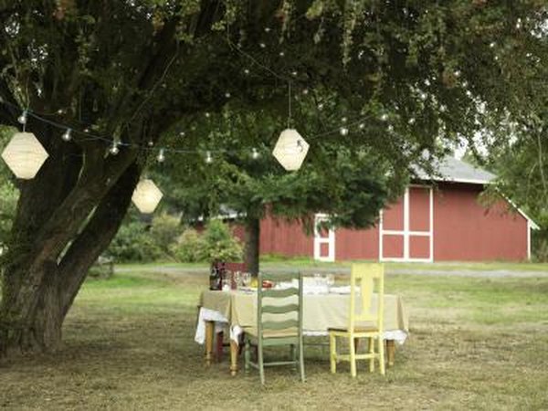 Paper lantern can be used for outdoor lighting.