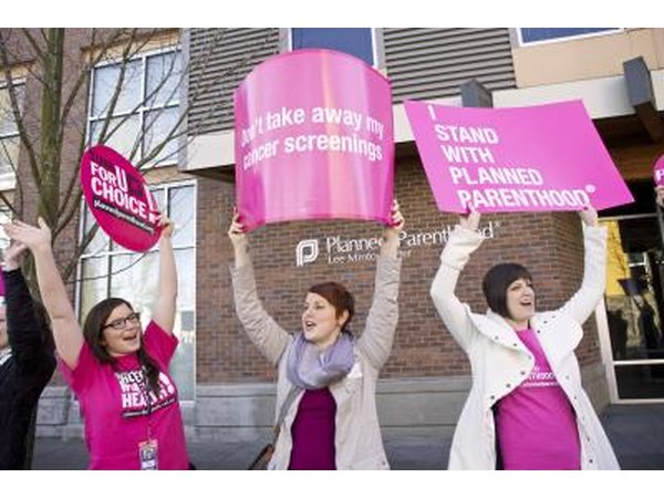 Planned Parenthood supporters outside clinic