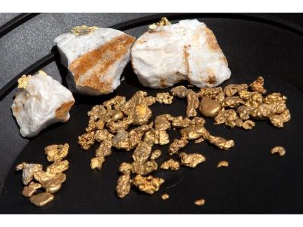Gold nuggets on display, Jamestown, CA.