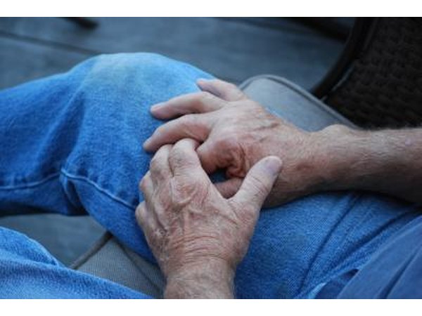 Man resting hands