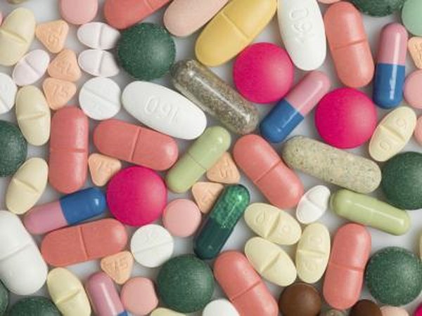 Assorted pills.