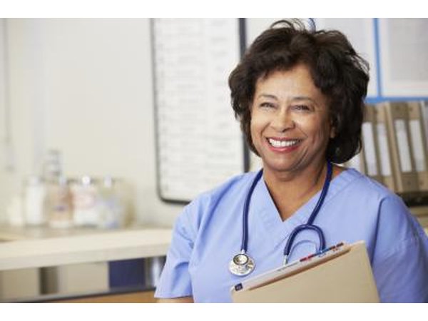 Smiling nurse.