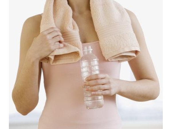 woman with water bottle