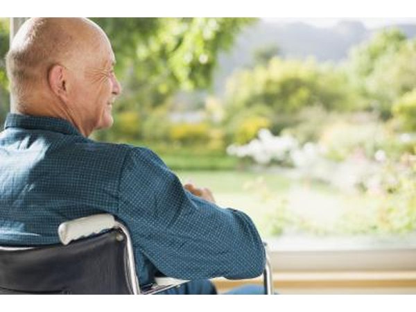 Senior man in wheel chair