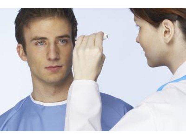 Patient with doctor.