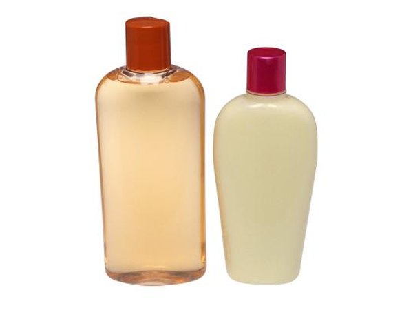 Shampoo bottles.