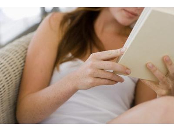 Woman holding book