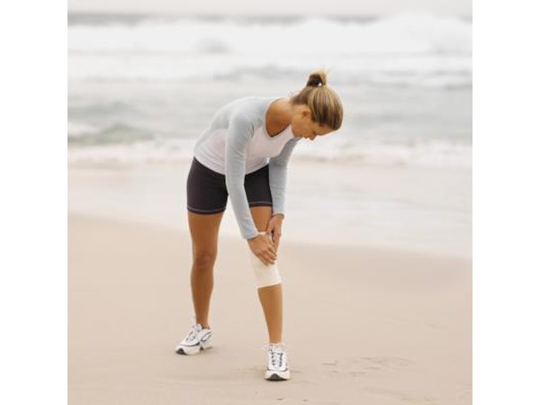 Woman with leg pain.