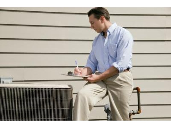 Air conditioner outside home.
