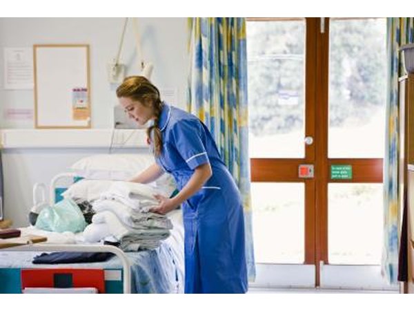 CNAs often perform duties such as changing patients' bed linens, or cleaning up after feedings or other activities.
