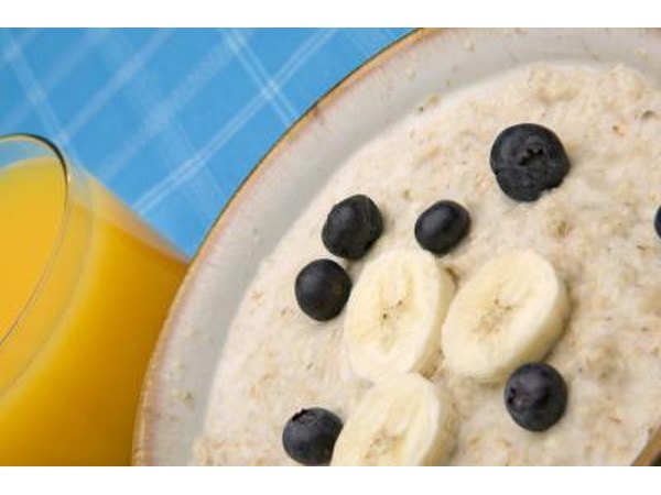 Oatmeal is a good source of fiber.