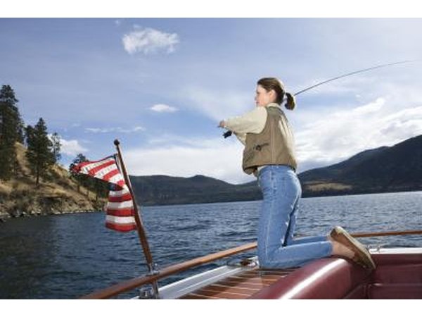Woman fishing