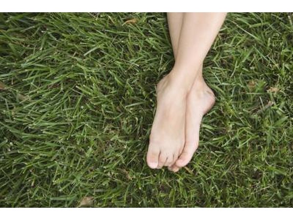 bare feet on grass