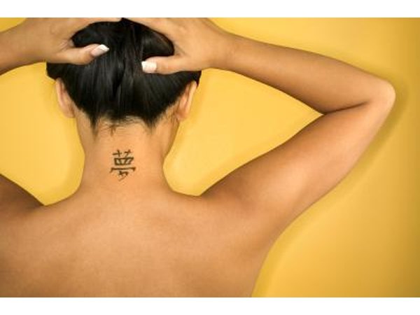 Small tattoos are ideal for the back of the neck.