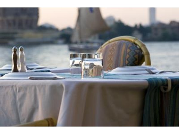 Hotel restaurant overlooking the Nile River.