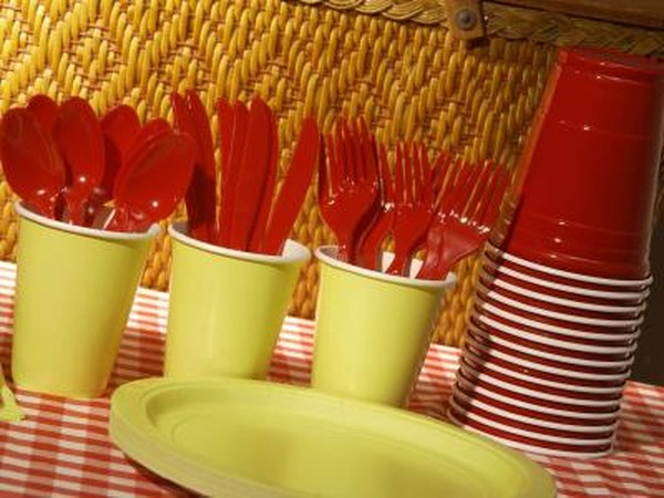 silverware and cups for banquet