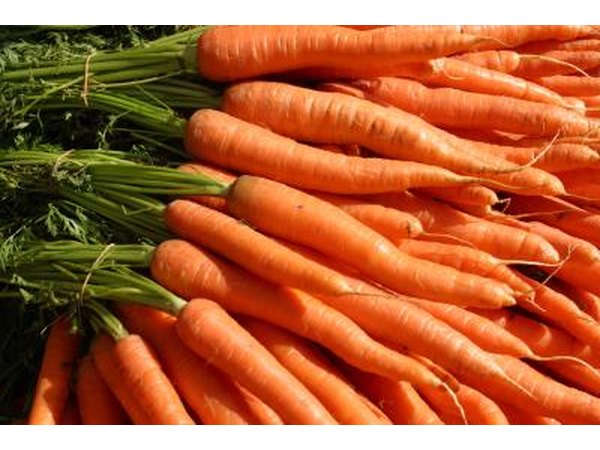 Carrots are rich in vitamin A and carotene.