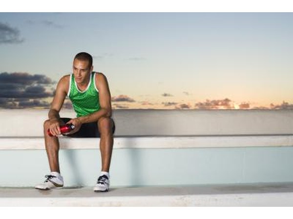 Man resting on bench