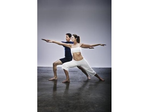 The Warrior II yoga pose streches your chest.