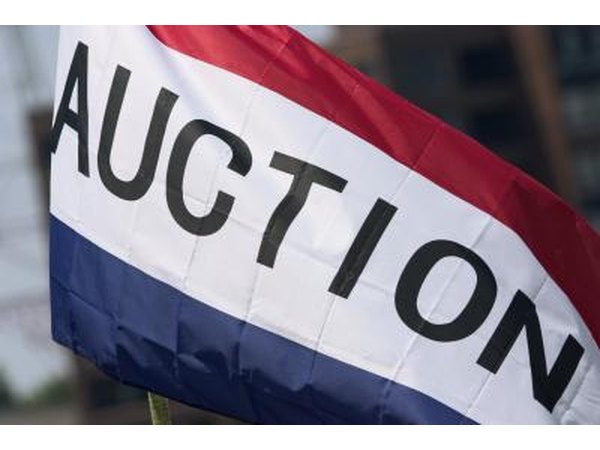 Auction sign.